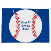 Sportpartij voor honkbal groot cadeauzakje (Achterkant)