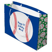 Sportpartij voor honkbal groot cadeauzakje (Achterkant Gekanteld)