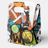 Sportpatroon met ballen bedankdoosjes (Geopend)