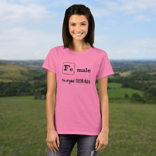 Sportpun ijzerelement Fe mannetje T-shirt