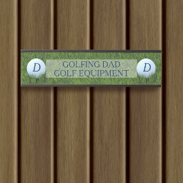 Sportruimte Golfmateriaal Locker Golfer Pa Deurbordje