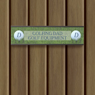 Sportruimte Golfmateriaal Locker Golfer Pa Deurbordje