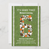 Sports 6e anniversaire Fête Invitation (Devant)