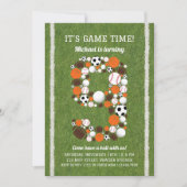 Sports 9e anniversaire Invitation de fête (Devant)