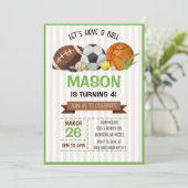 Sports à thème Anniversaire Invitation (Debout devant)