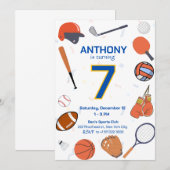 Sports All-Star Anniversaire Bash 3 Invitation (Devant / Derrière)