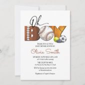 Sports All Star Baby shower Invitation (Devant)