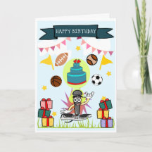 Sports & All Star Birthday Card