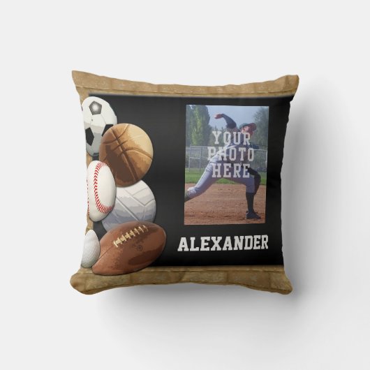 Sports All-Star Photo personnalisée / Coussin de n (Recto)