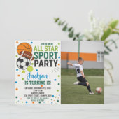 Sports All-Stars Invitation Anniversaire (Debout devant)