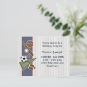 Sports Anniversaire Fête Invitation (Debout devant)