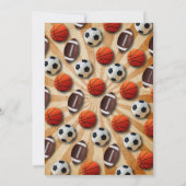 Sports anniversaire invitation Football de basket- (Dos)