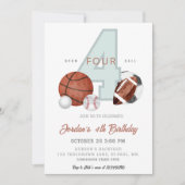 Sports Anniversaire Invitation Modèle, Ayons un (Devant)