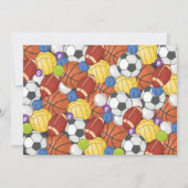 Sports Anniversaire Invitations avec photo (Dos)