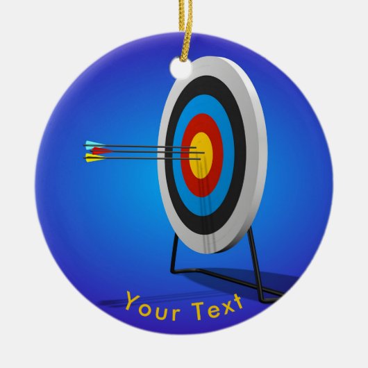 SPORTS Archery Triple Bullseye Keramisch Ornament (Voorkant)