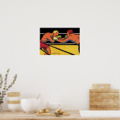 Sports Art Déco vintage Boxe, Boxers Punching (Cuisine)