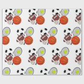Sports Athletic Balls Cadeaupapier (Vlak)