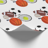 Sports Athletic Balls Cadeaupapier (Hoek)