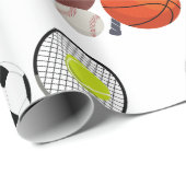 Sports Athletic Balls Cadeaupapier (Rol Hoek)