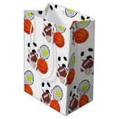 Sports Athletic Balls Medium Cadeauzakje (Achterkant Gekanteld)