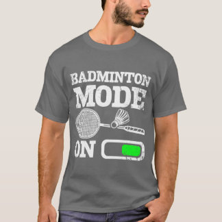 Sports Badminton mode on boy girl T-shirt
