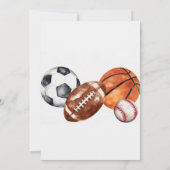 Sports Birthday Kaart (Achterkant)