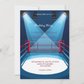 sports boxing birthday invitation (Devant)