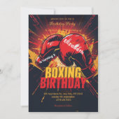 sports boxing birthday invitation (Devant)