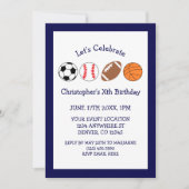 Sports Boy Birthday Kaart (Voorkant)