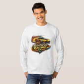 Sports Car Racing Fire Graphic Long Sleeve T-Shirt (Devant entier)