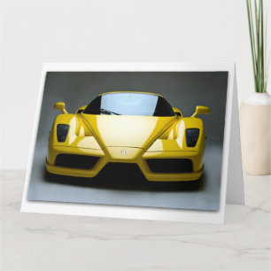 Sports Car Wish Funny Jumbo Birthday Card Kaart