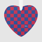 Sports Checkerboard INITIALS Red Blue Team Love (devant)