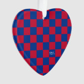 Sports Checkerboard INITIALS Red Blue Team Love (devant)