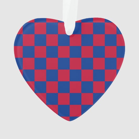 Sports Checkerboard INITIALS Red Blue Team Love (dos)