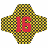 Sports Checkerboard Team Player NUMBER But (Plat)