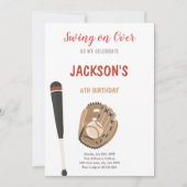 Sports de baseball Invitation d'anniversaire (Devant)