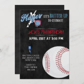 Sports de baseball Invitations fête d'anniversaire (Devant / Derrière)