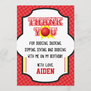 Sports du carte de remerciements d'anniversaire