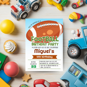 Sports Football Anniversaire Fête Invitation