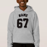 Sports gris et noirs Jersey des enfants |<br><div class="desc">Conception grise et noire du Jersey de sports des enfants | • Sweatshirt de sweat - shirt à capuche de pull du Jersey d'enfants</div>