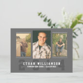 Sports Guy Photo Graduation Party Invitation (Debout devant)