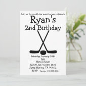 Sports Hockey Anniversaire Ice Hockey Invitations (Debout devant)