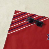 Sports Inspiré Rouge & bleu serviette de plage (En situation)