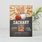 Sports Invitation Anniversaire Basketball & Volley (Debout devant)