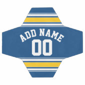 Sports Jersey Blue and Yellow Stripes Nom Numéro (Plat)