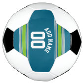 Sports Jersey Turquoise et Green Stripes Nom Numér (Tourné)