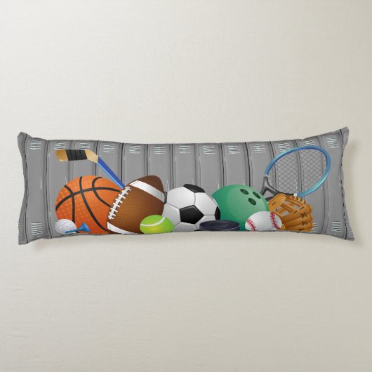 Sports Locker Design Body Pillow Lichaamskussen (Achterkant)