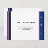 Sports Mets Baseball Bar Mitzvah Carte Réception (Devant / Derrière)