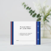 Sports Mets Baseball Bar Mitzvah RSVP Card (Debout devant)