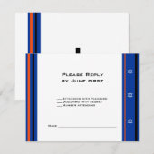 Sports Mets Baseball Bar Mitzvah RSVP Card (Devant / Derrière)